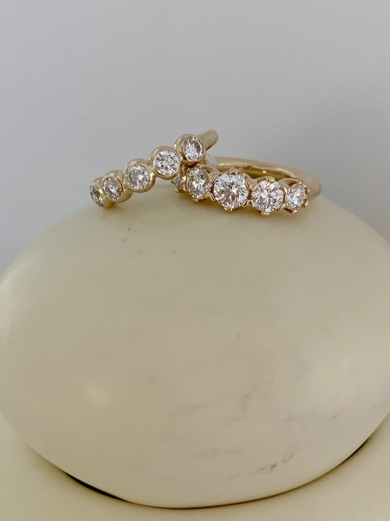 5 stone diamond ring deals yellow gold